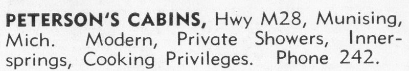 Petersons Cabins - Vintage Postcard (newer photo)